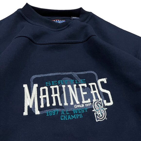 VTG Seattle Mariners Sweatshirt Large Crable Sportswear 1997 90s MLB USA - Picture 4 of 5